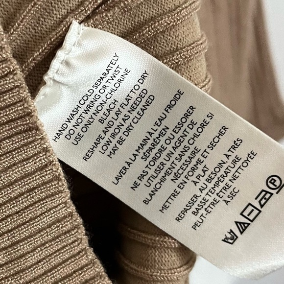 By Anthropologie • Caramel White Ribbed Polo Dress - Picture 7 of 9